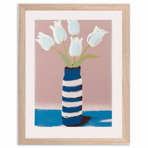 poster met lijst vaas met bloemen
