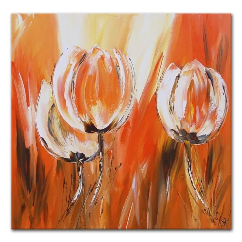 schilderij oranje tulpen