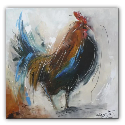 schilderij haan